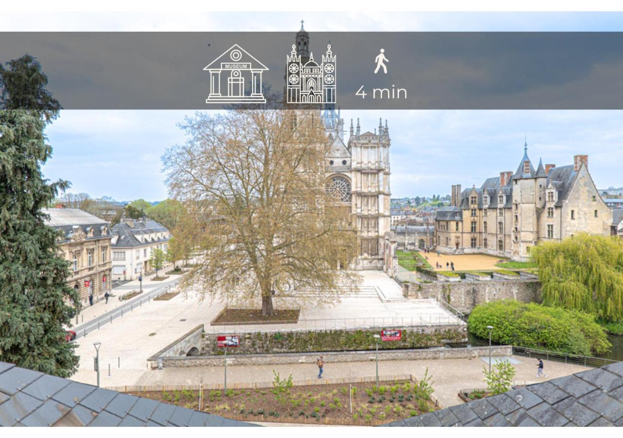 Le Charme D'Antan - Terrasse - Balcon - Hypercentre Evreux Daire Dış mekan fotoğraf